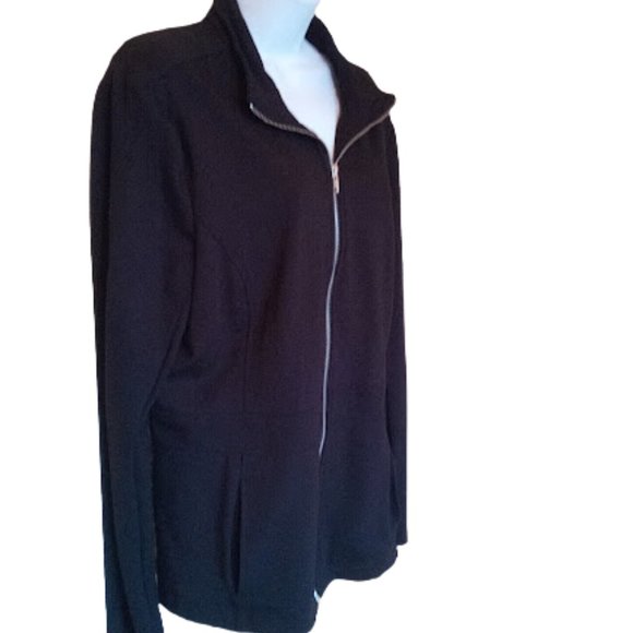 Soft and Comfortable Quality Zip Up Black Cardigan Jacket Large 12-14 - Picture 2 of 4